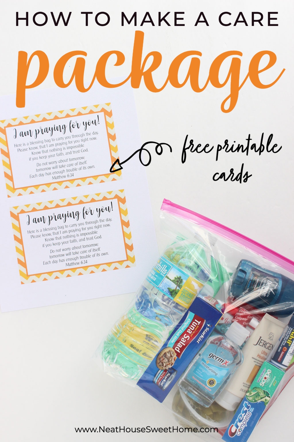 Printable Care Packages List For Homeless Printable Care Packages List For Homeless