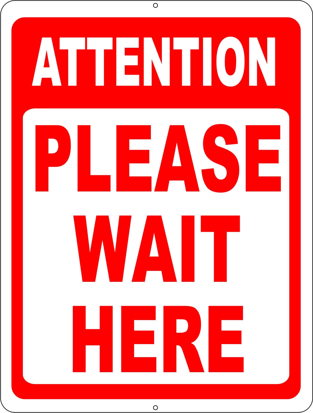 Attention Please Wait Here Sign Size Options EBay Attention Please Wait Here Sign Size Options EBay