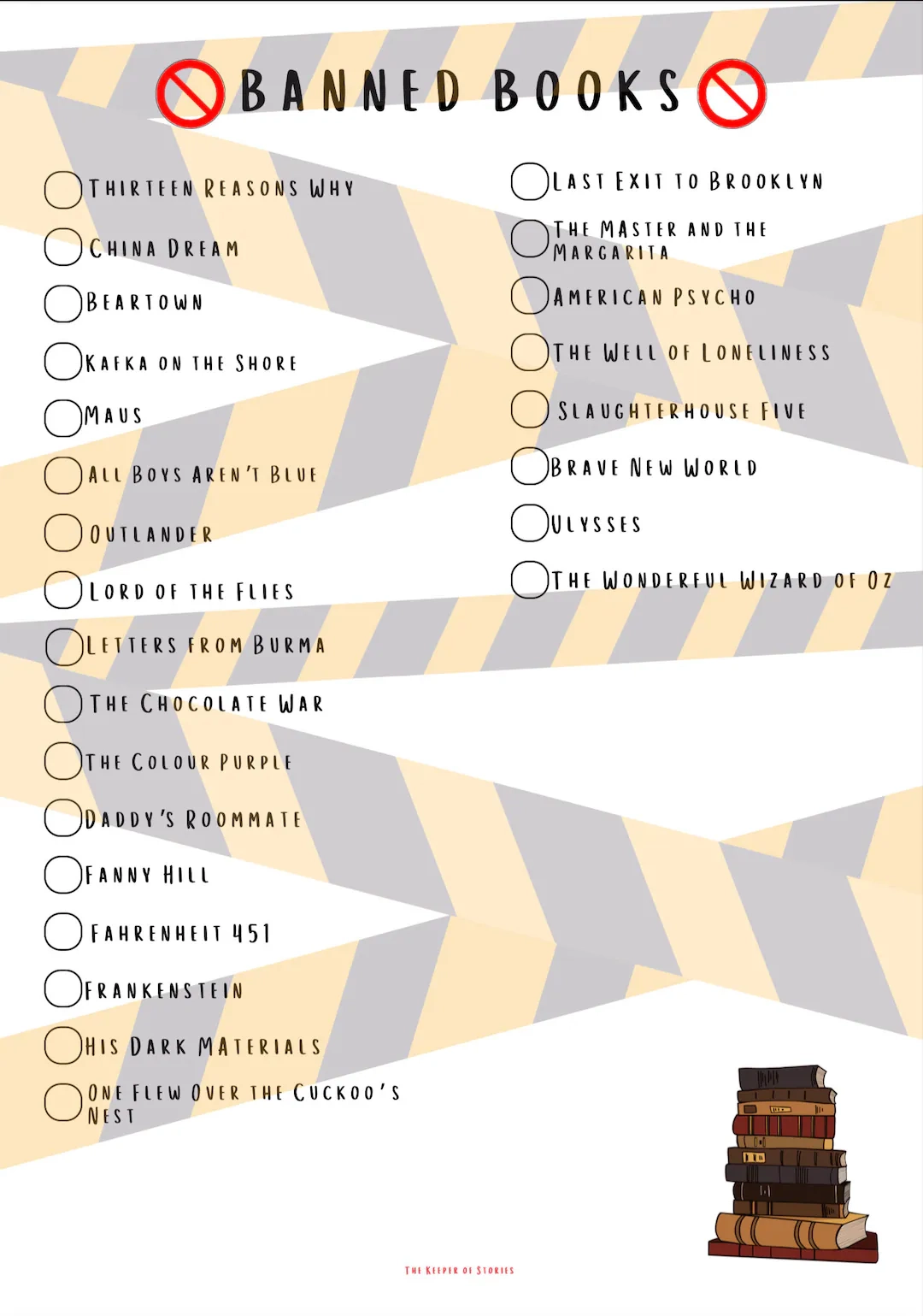 Printable List Of Banned Books