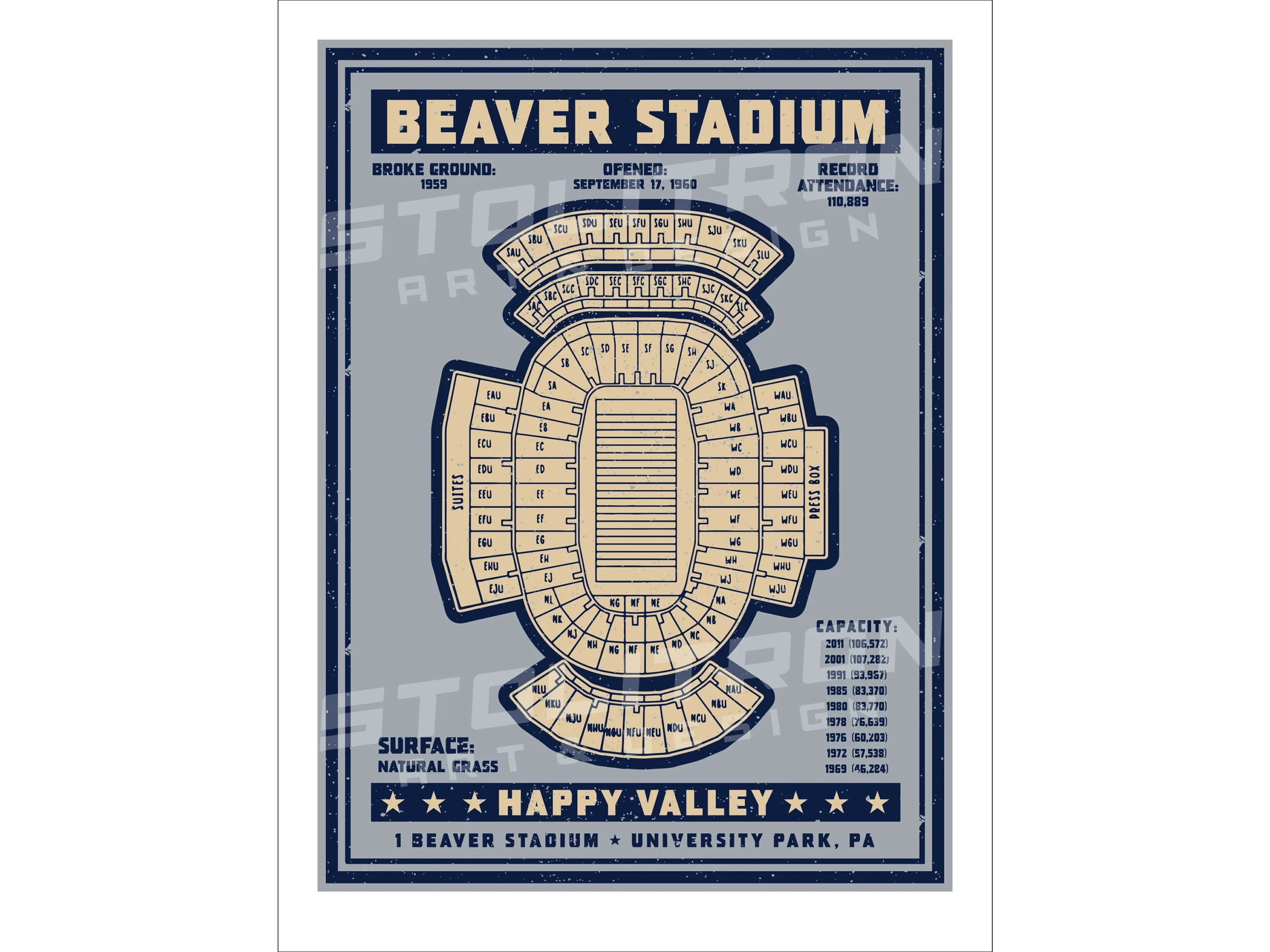 BEAVER STADIUM Seating Chart Diagram Poster Wall Art Print 12x18 18x24 24x36 Inches State College Pennsylvania Happy Valley Football Etsy BEAVER STADIUM Seating Chart Diagram Poster Wall Art Print 12x18 18x24 24x36 Inches State College Pennsylvania Happy Valley Football Etsy