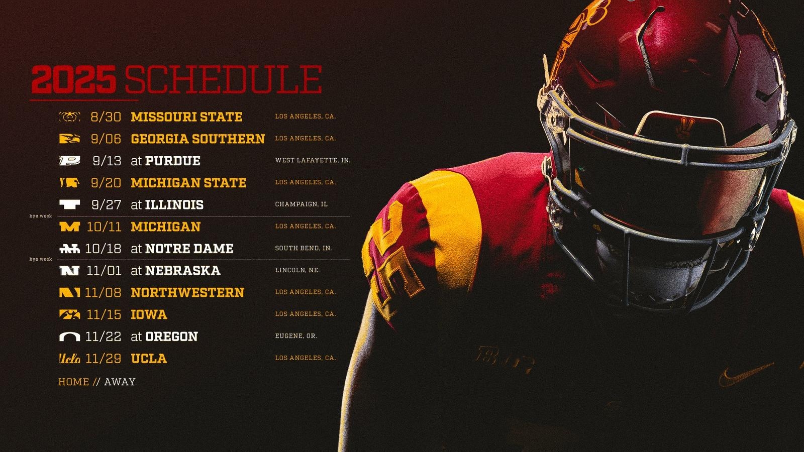 Big Ten Conference Reveals USC 2025 Football Schedule USC Athletics