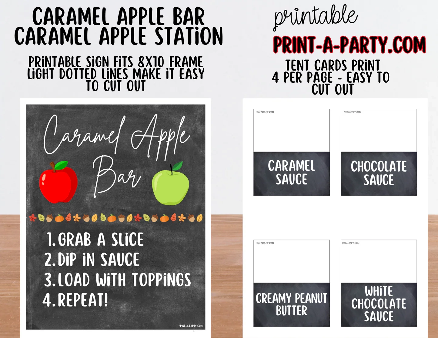 Free Printable Apple Bar Sign