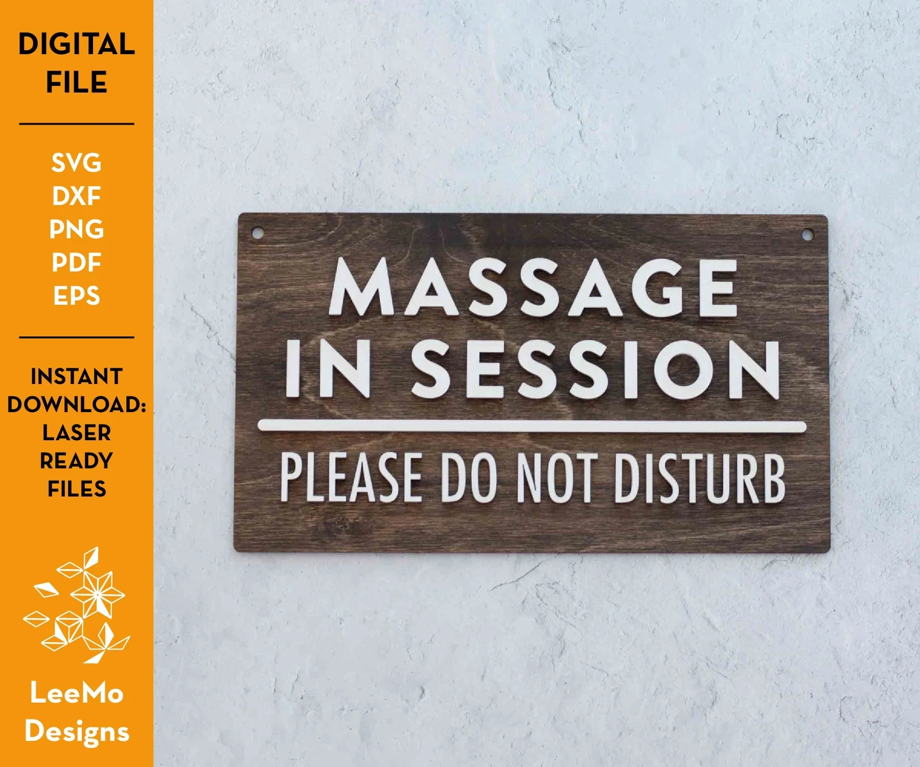 Digital Download Massage In Session Sign LeeMo Designs