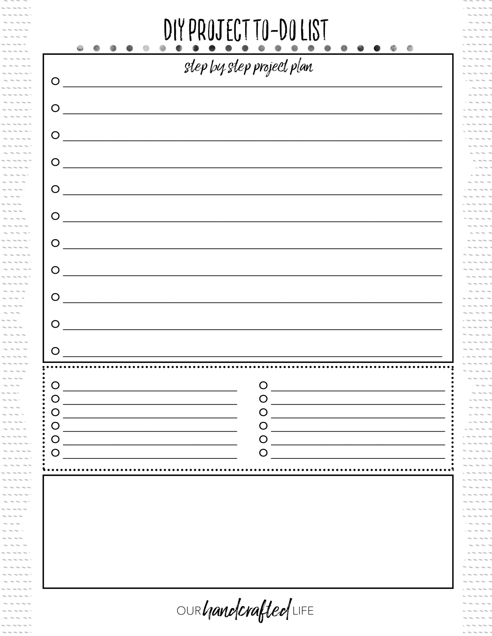 DIY Project Planner Free Printable Project Planner Our Handcrafted Life