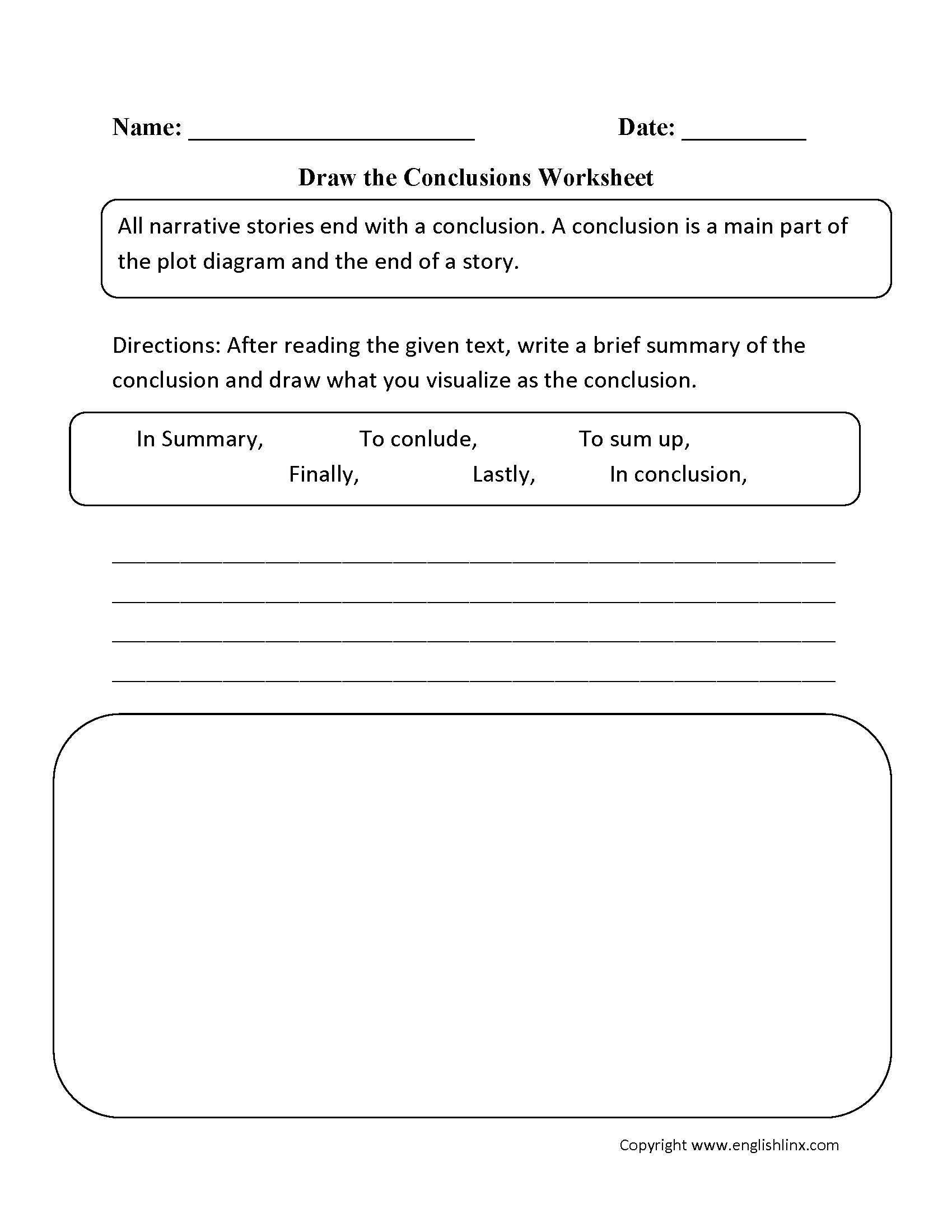 Englishlinx Writing Conclusions Worksheets Englishlinx Writing Conclusions Worksheets