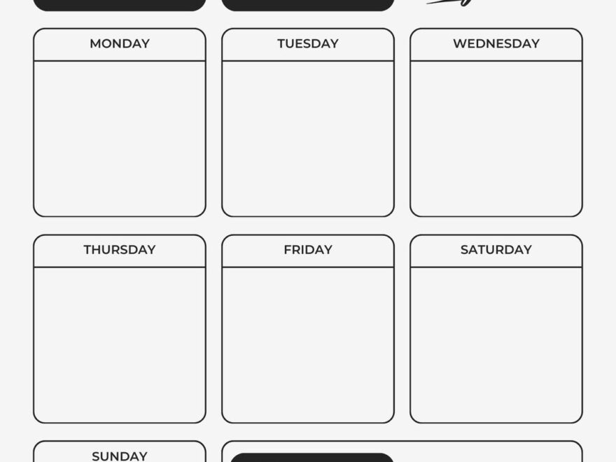 Free And Customizable Weekly Planner Templates Canva