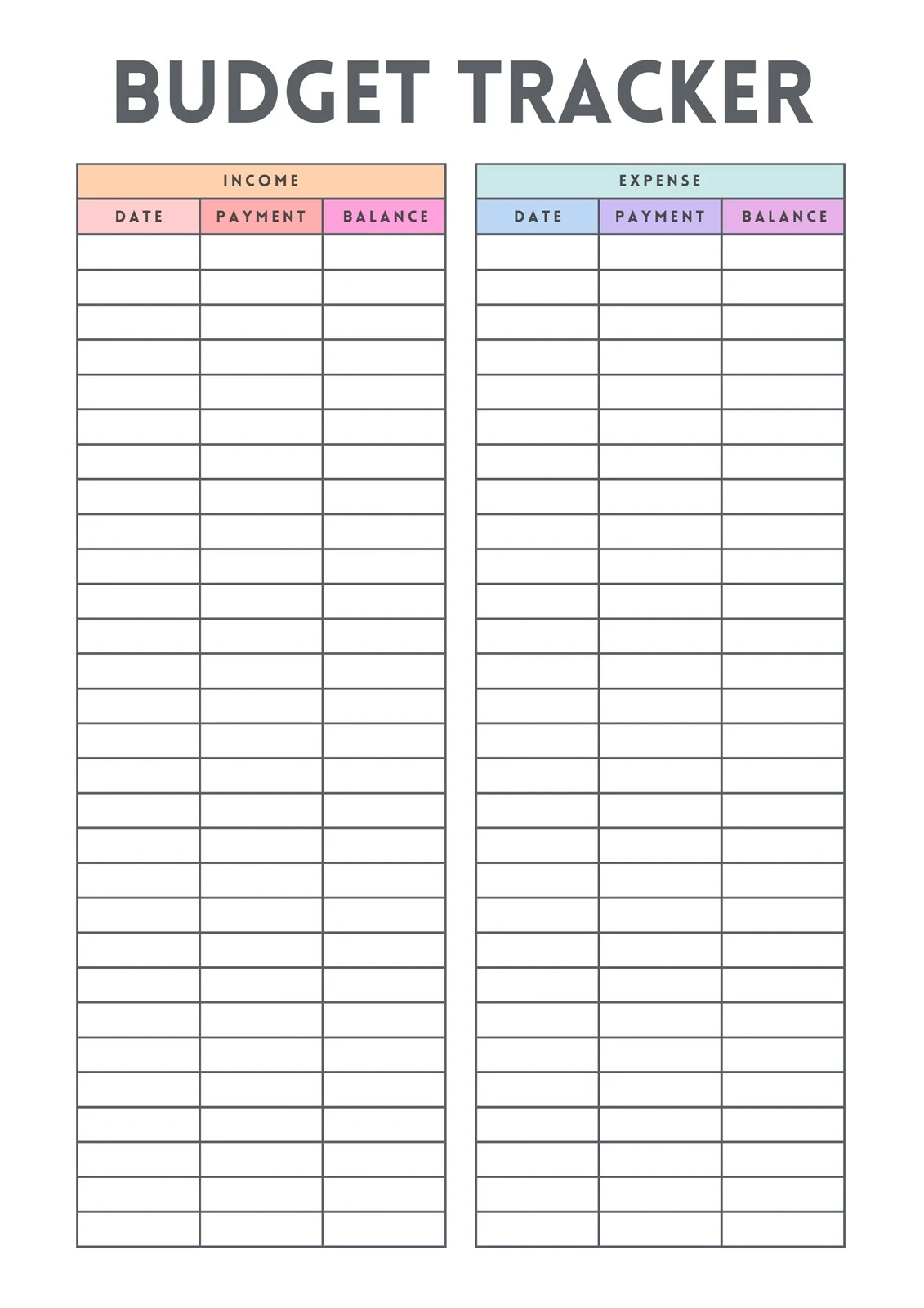 Free Printable No Spend Page Planner