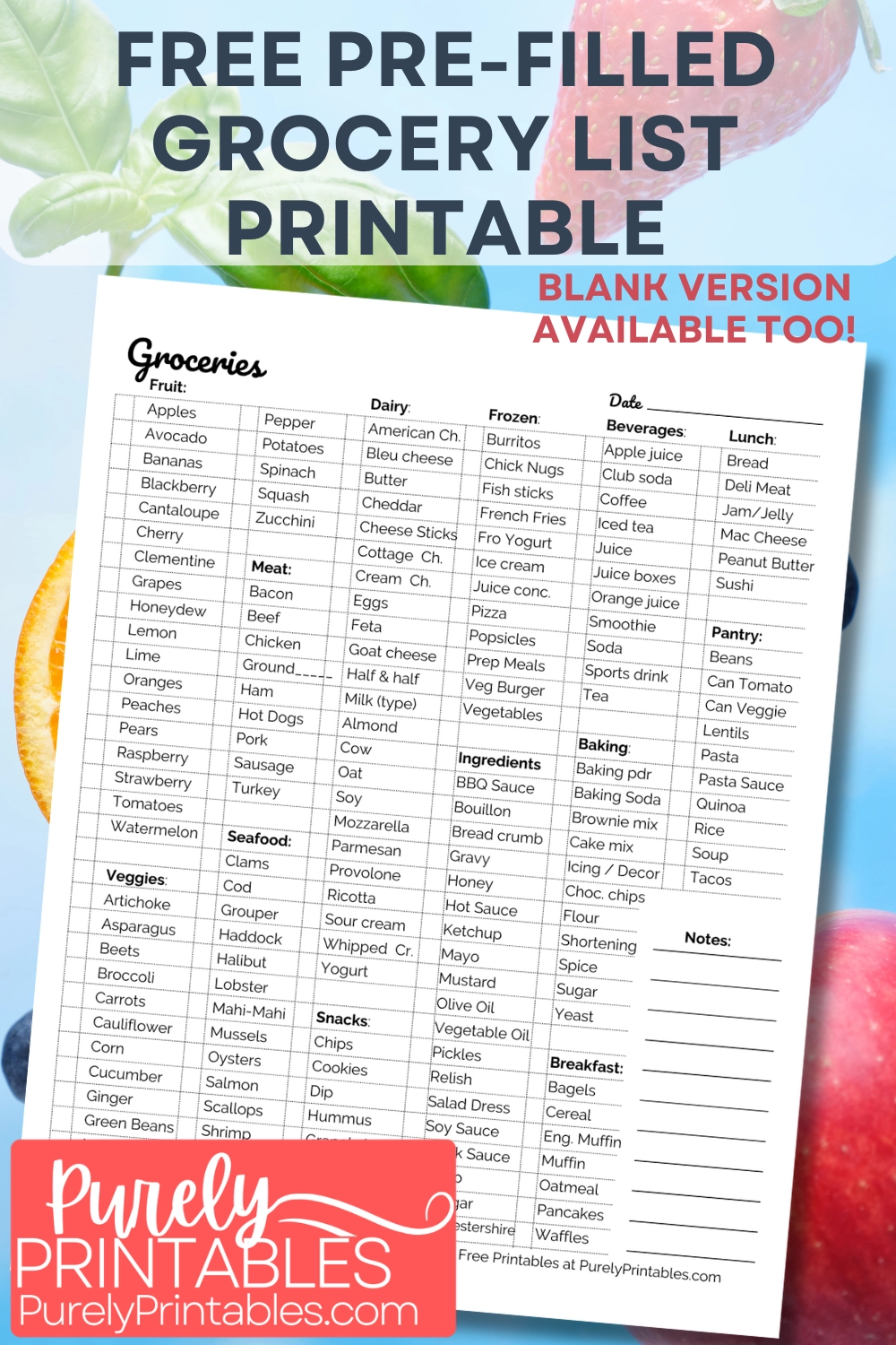 Free Meal Planner Printables And Grocery Lists Free Meal Planner Printables And Grocery Lists