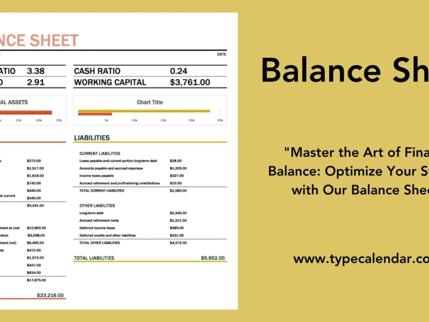 Free Printable Balance Sheet Templates Excel Word PDF