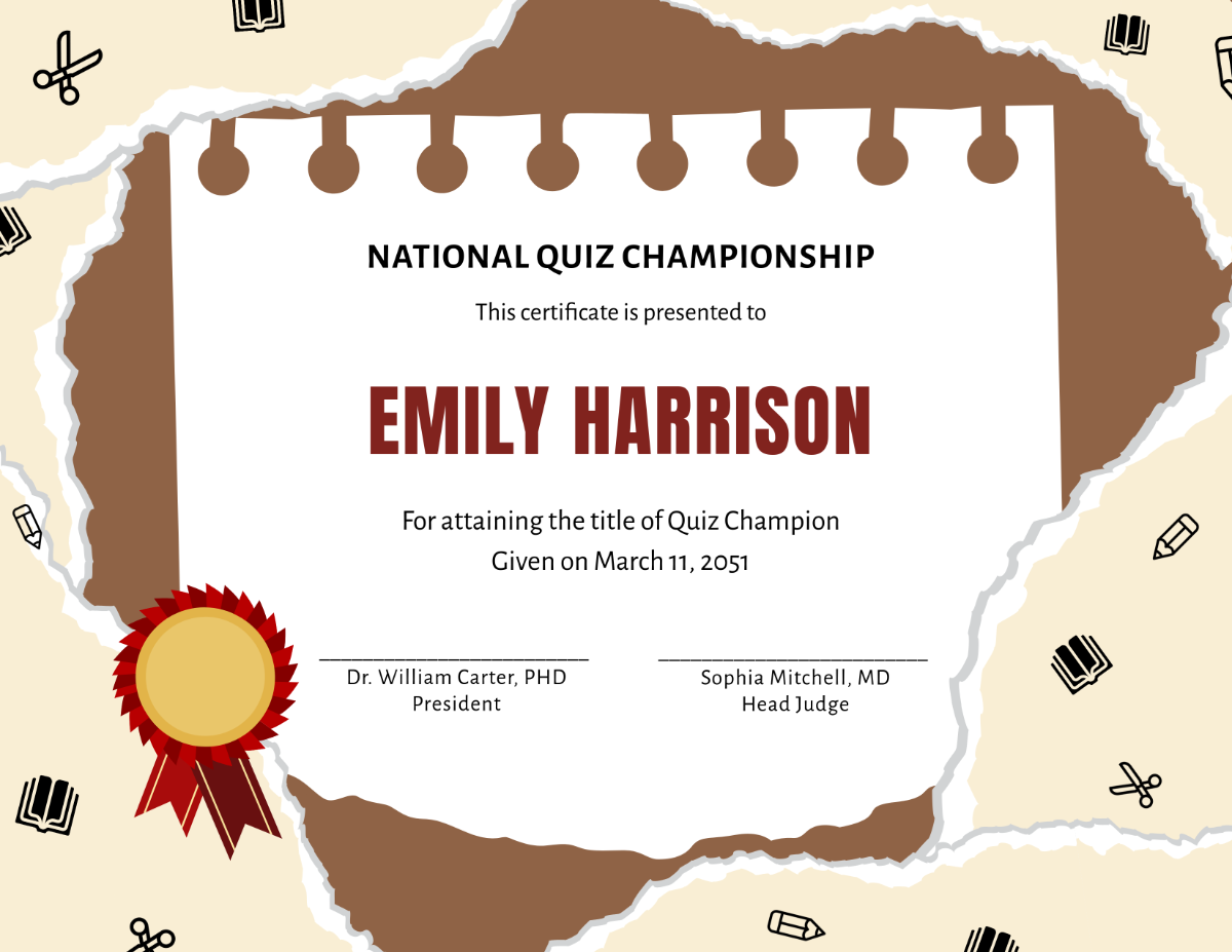 Printable Certificate After Quiz