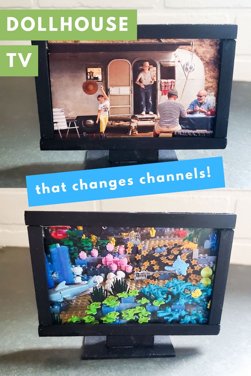 How To Make A Dollhouse TV that Changes Channels Craftivity Designs