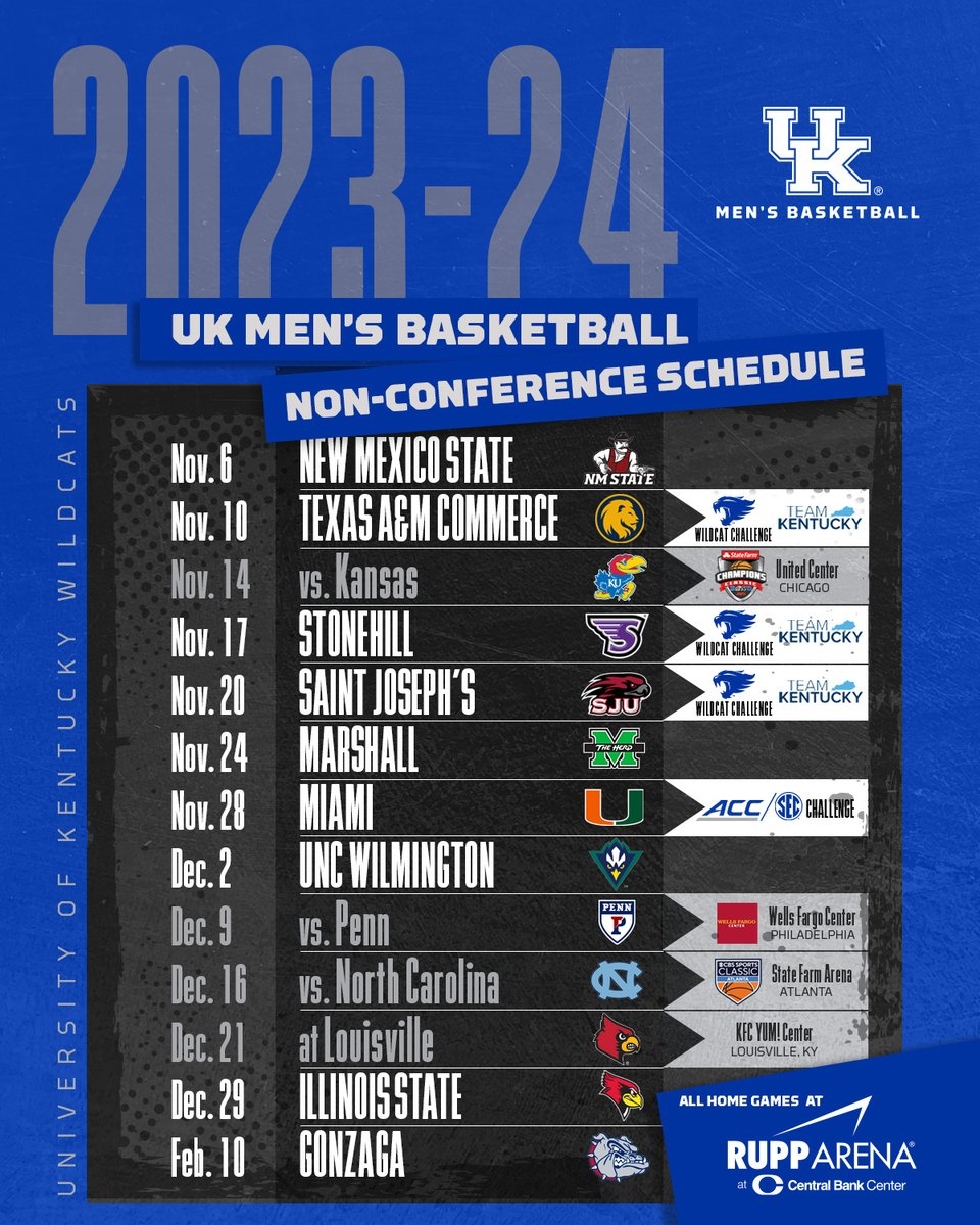 Kentucky Men s Basketball On X Officially Official Our 2023 24 Nonconference Schedule Https t co fLYEtHLwUt X Kentucky Men s Basketball On X Officially Official Our 2023 24 Nonconference Schedule Https t co fLYEtHLwUt X