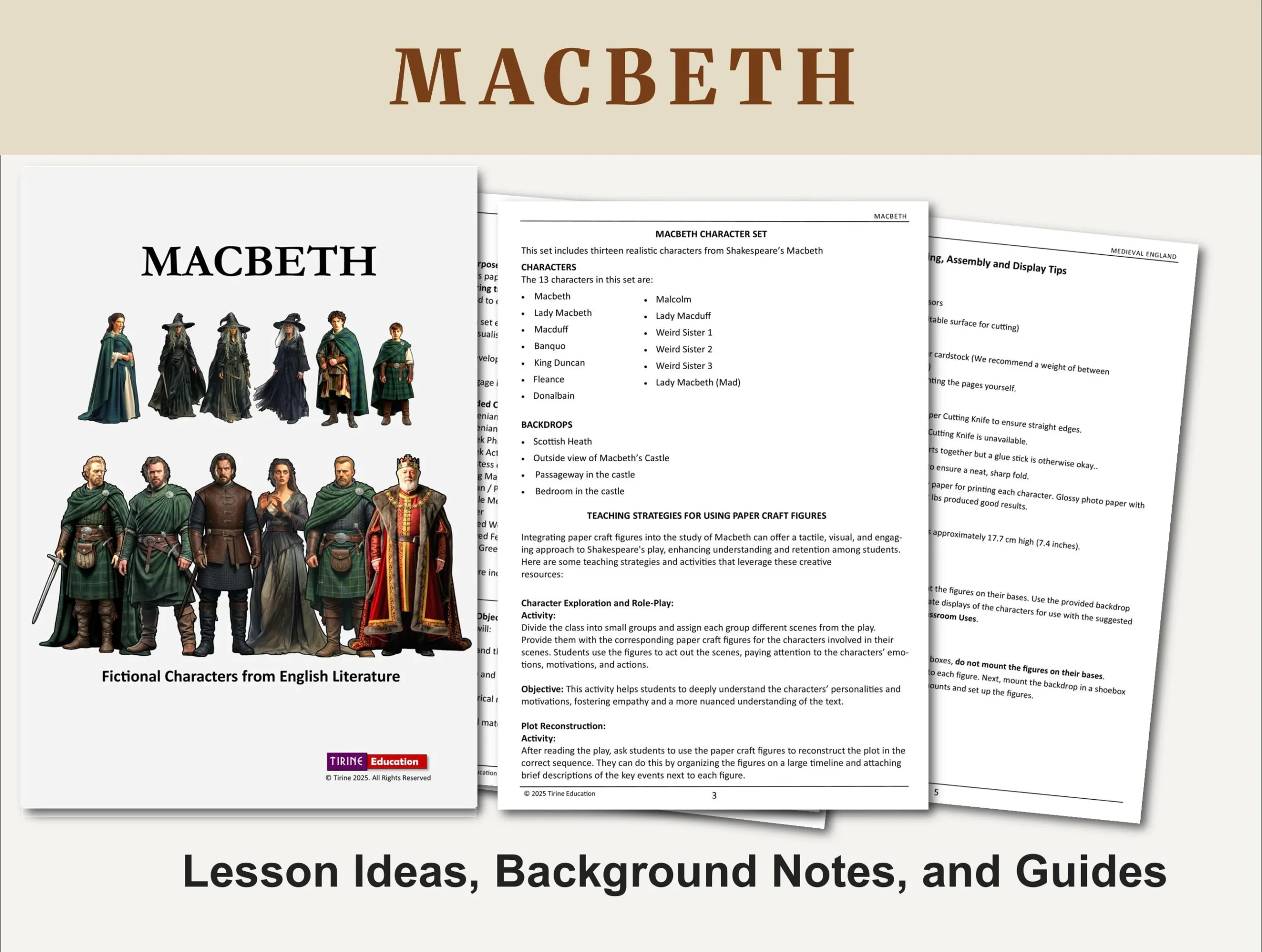 Macbeth Character Figures Shakespeare Studies English Teacher Resource digital Download Etsy Macbeth Character Figures Shakespeare Studies English Teacher Resource digital Download Etsy