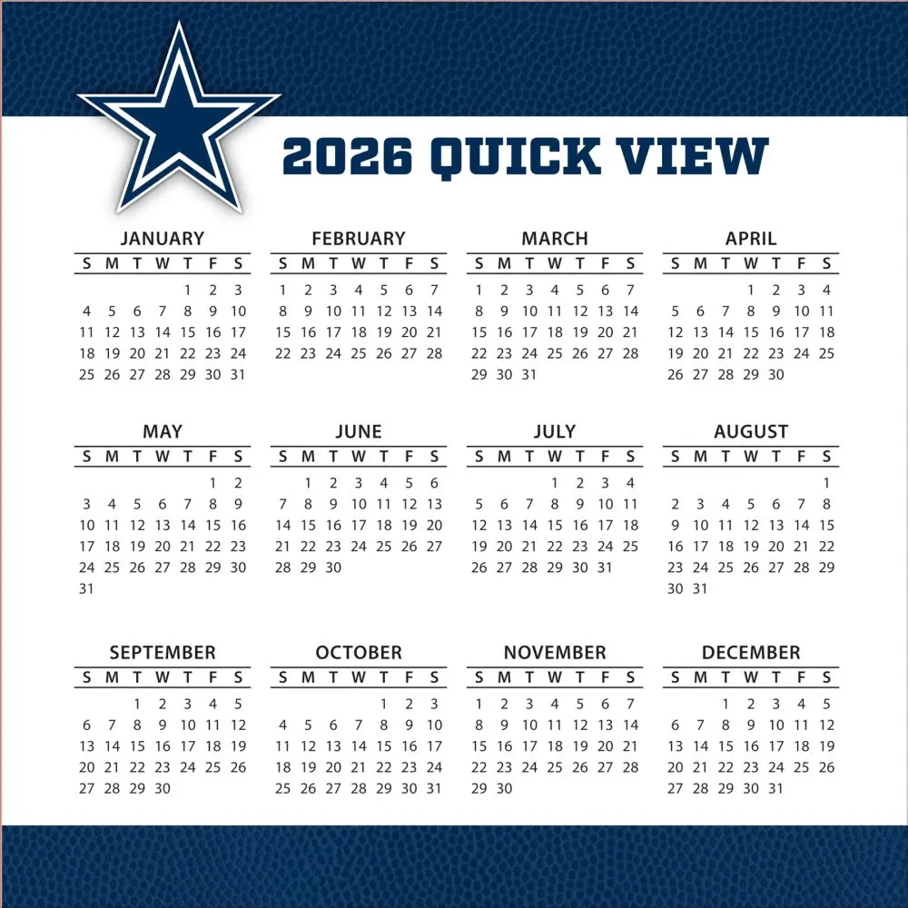 Cowboys Printable Schedule 2026