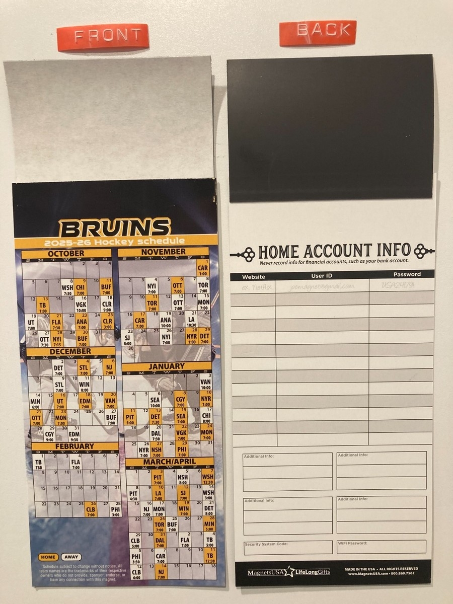 2026 Bruins Schedule Printable 2026 Bruins Schedule Printable