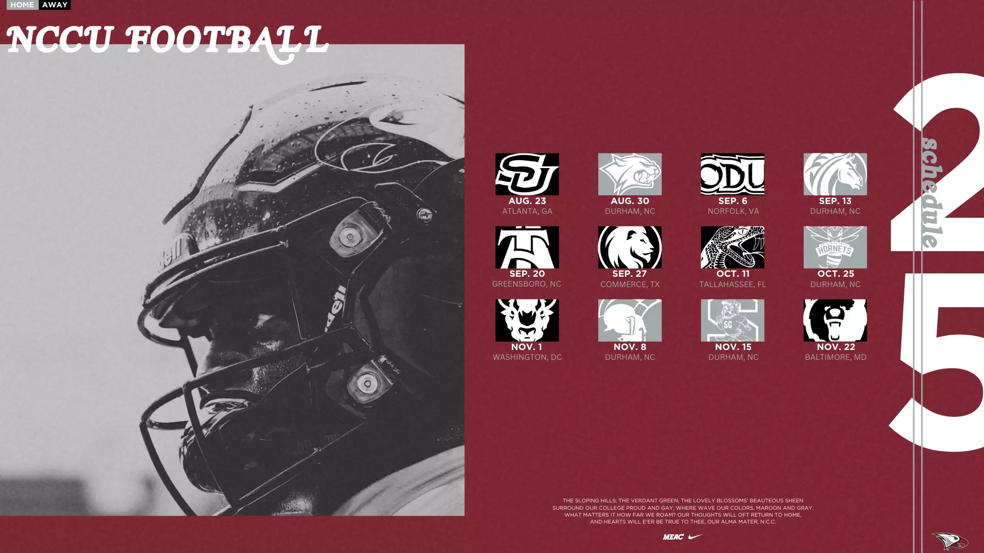 North Carolina Central Announces 2025 Football Schedule North Carolina Central University Athletics