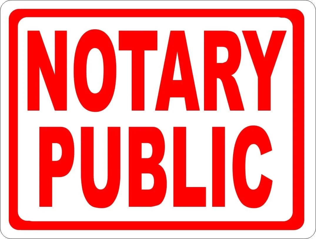 Notary Public Sign 12x18 Metal Made In USA Notaries Business Walmart Notary Public Sign 12x18 Metal Made In USA Notaries Business Walmart