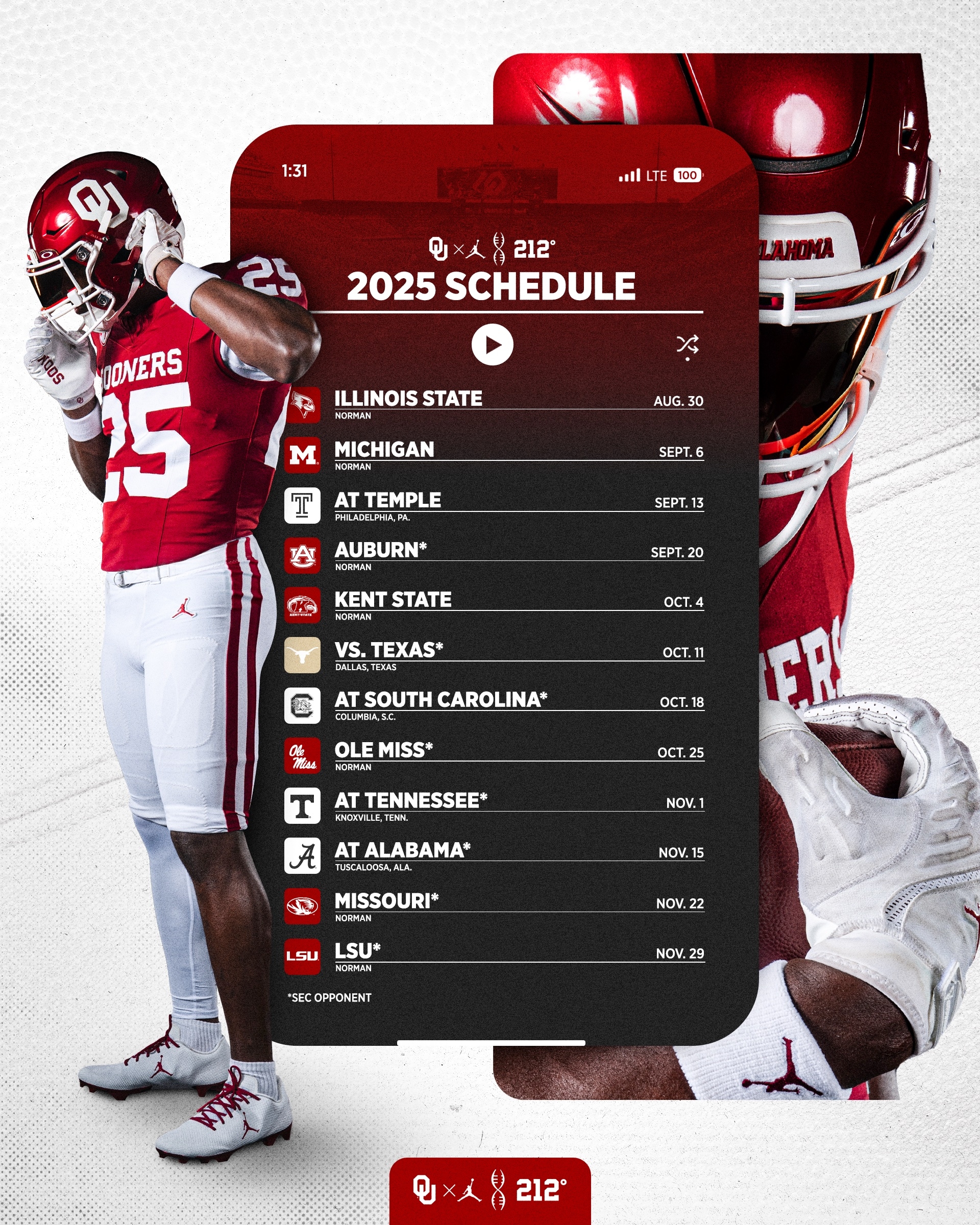 Oklahoma Football On X Phone And Desktop 2025 Schedule Wallpapers Https t co DYKTbcKoa5 X