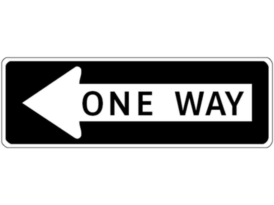 One Way Sign D O T High Intensity Prismatic