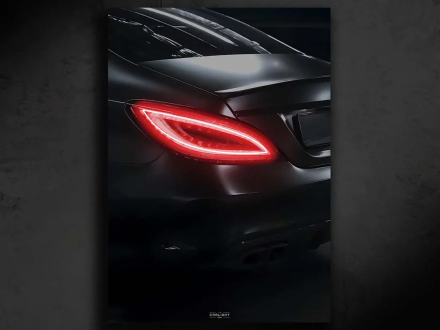 Poster NEON Mercedes CLS AMG 63 LED Red First Edition The Carlight Club