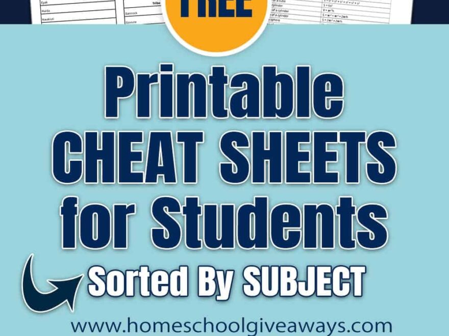 Printable Cheat Sheets For Students By Topic