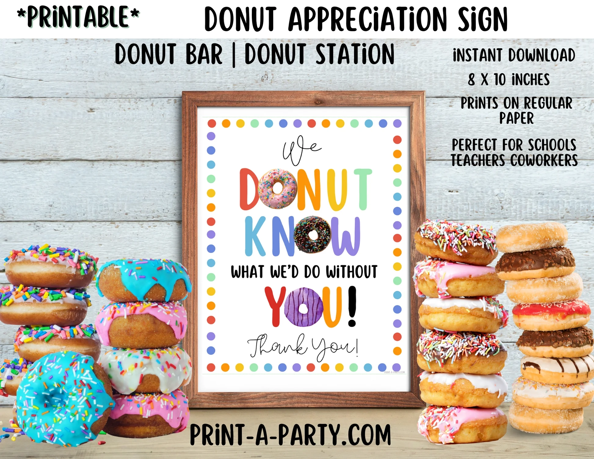 Donut Bar Sign Printable