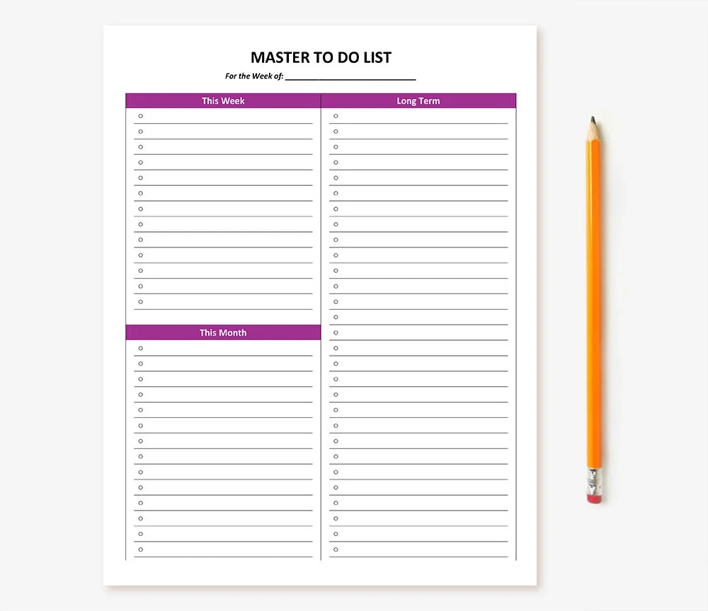 Printable Master To Do List Etsy Printable Master To Do List Etsy