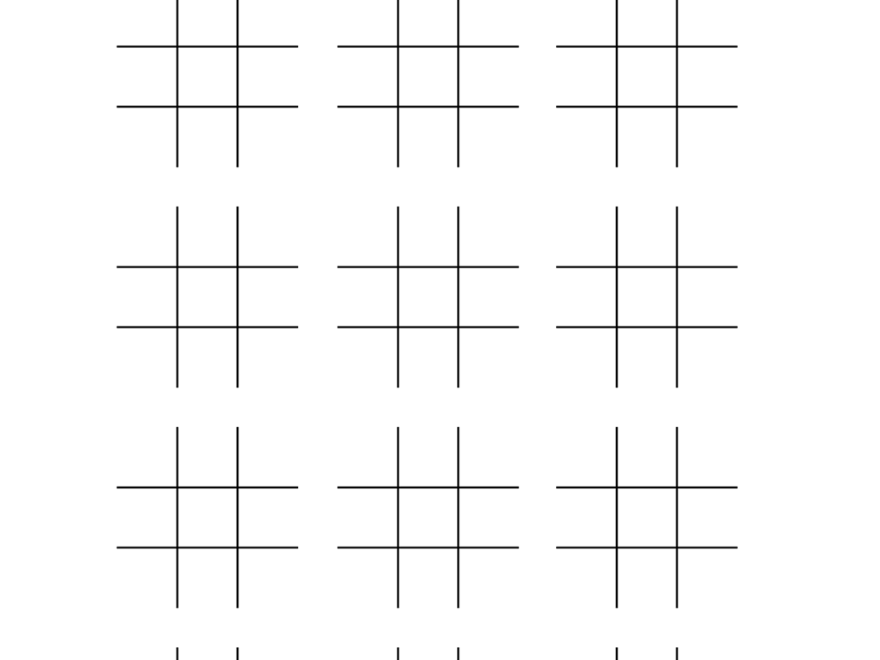Printable Tic Tac Toe Sheets ALL ESL