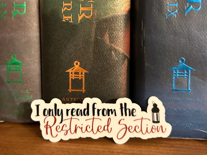 Restricted Section Reading Harry Potter Waterproof Vinyl Sticker Book Lover Funny Kindle laptop Sticker Book Quotes Etsy