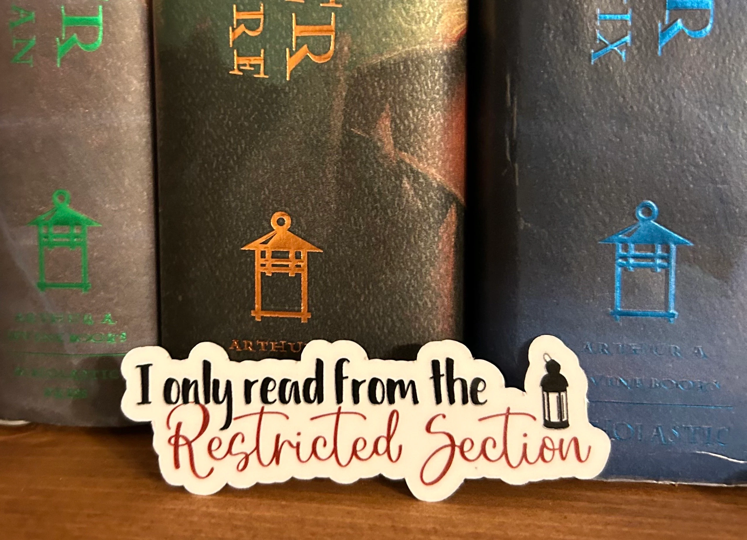 Restricted Section Reading Harry Potter Waterproof Vinyl Sticker Book Lover Funny Kindle laptop Sticker Book Quotes Etsy
