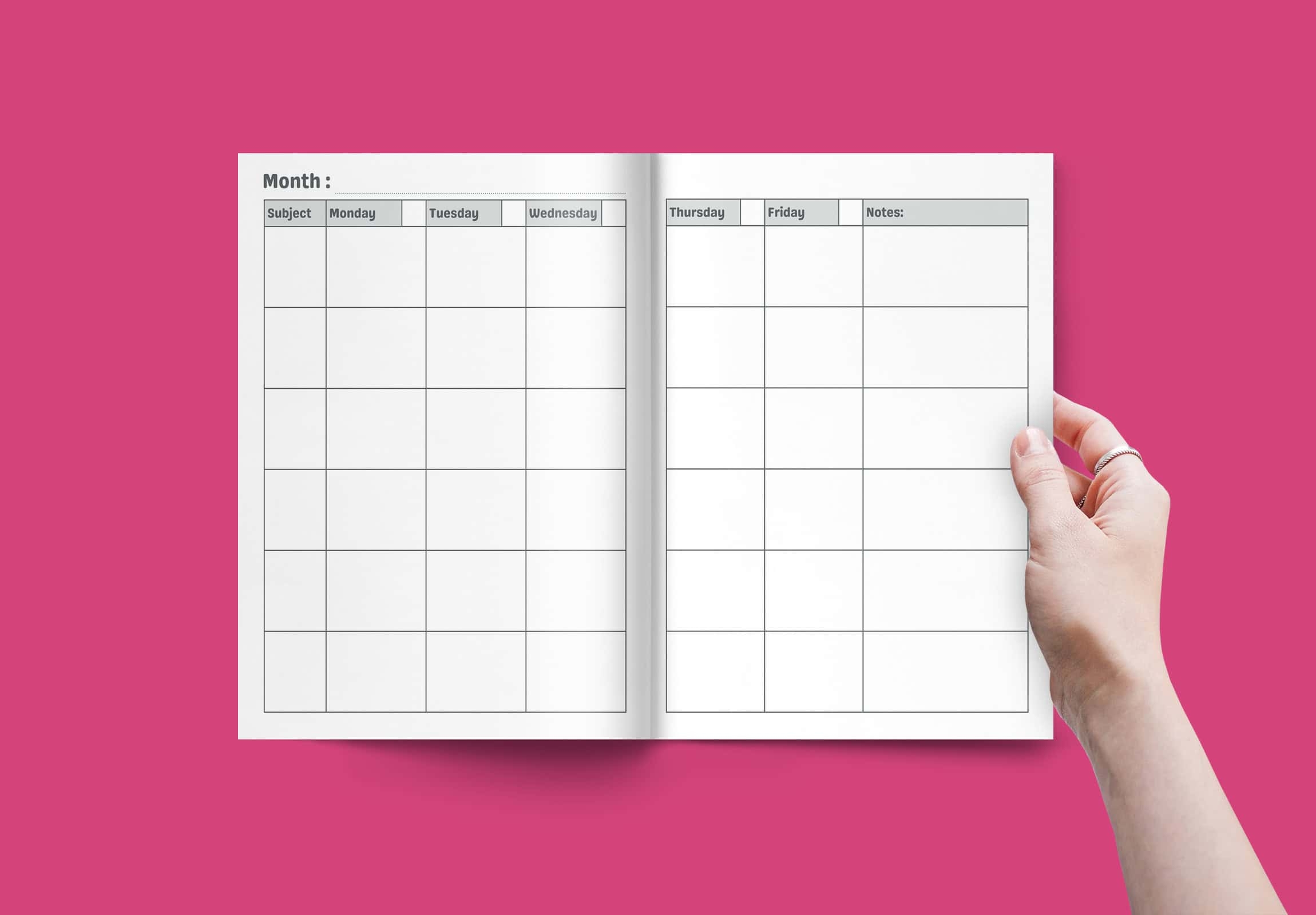 Weekly 6 Prep Teacher Lesson Planner Free PDF Download 