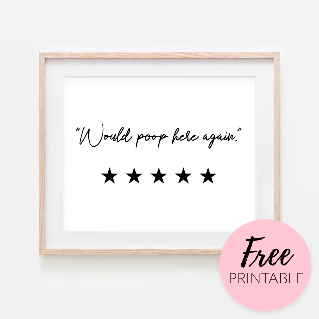 Bathroom Sign Decor Printable